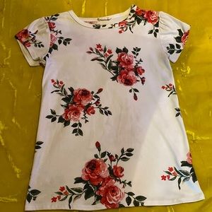 Cute flower print shirt.